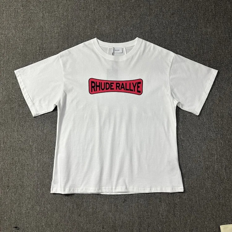 New style retro logo print for men and women, loose casual short-sleeved round neck