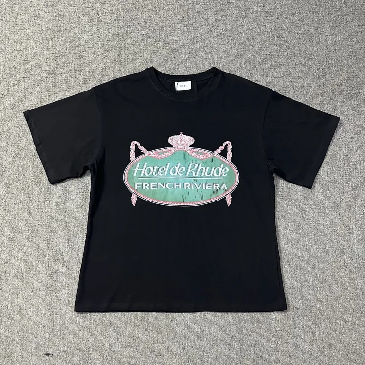 New style retro logo print for men and women, loose casual short-sleeved round neck