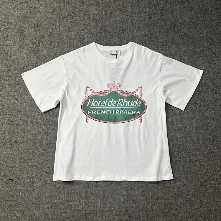 New style retro logo print for men and women, loose casual short-sleeved round neck