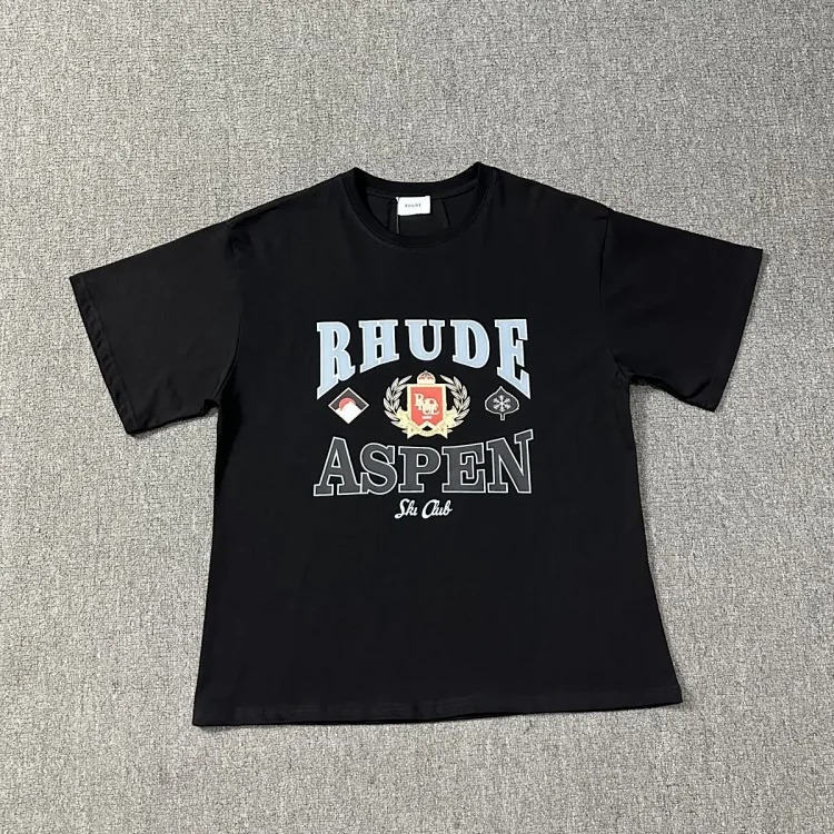 New style retro logo print for men and women, loose casual short-sleeved round neck