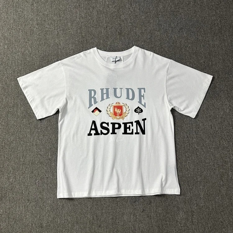 New style retro logo print for men and women, loose casual short-sleeved round neck
