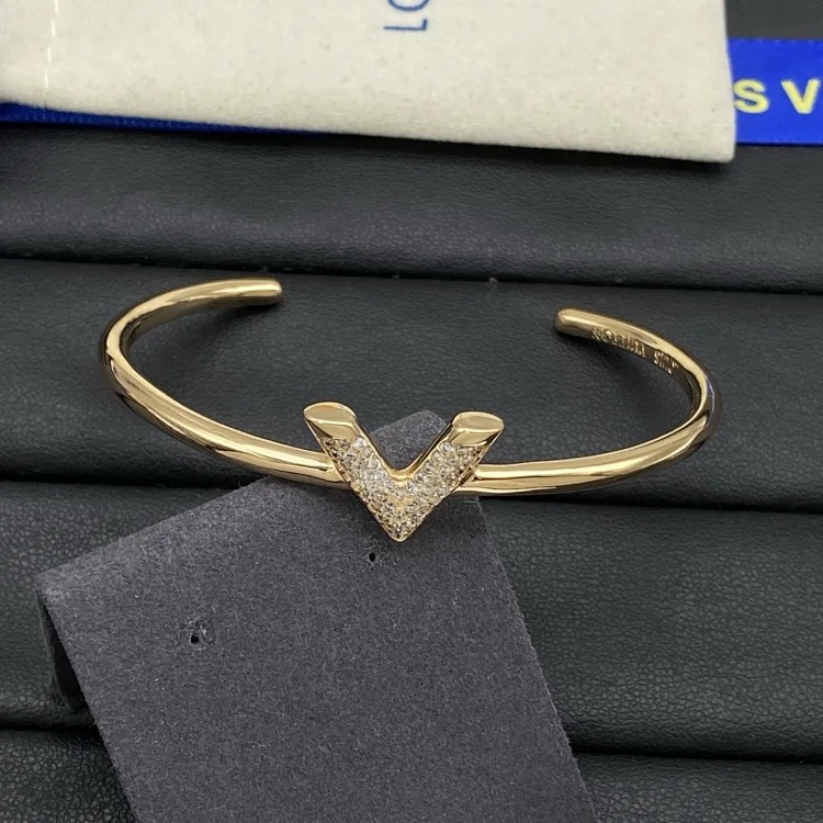 Bracelet women's new high Seiko V letter open bracelet
