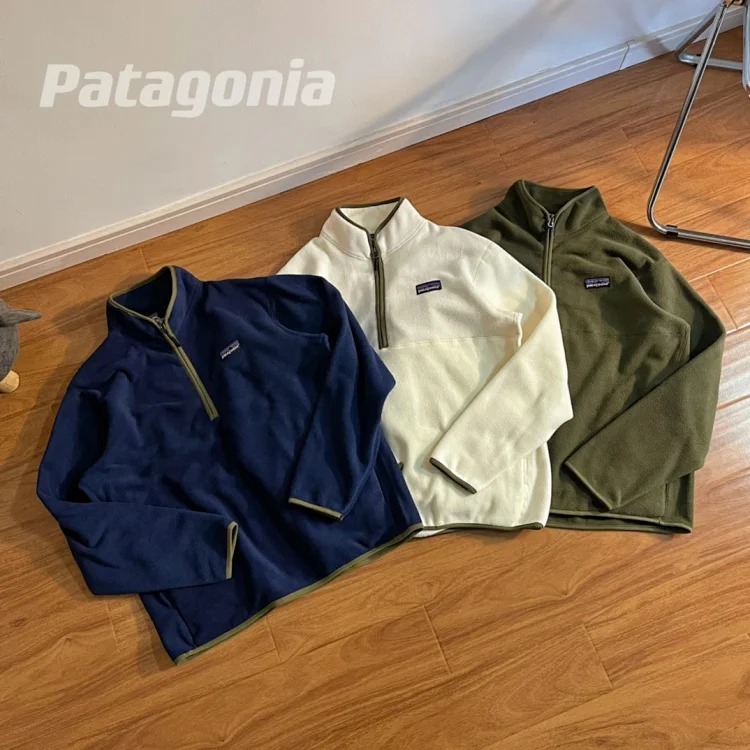 Half-zip outdoor pullover polar fleece stand collar warm fleece sweatshirt