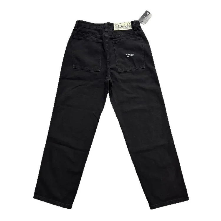 Straight trendy pure cotton loose embroidered denim trousers Di