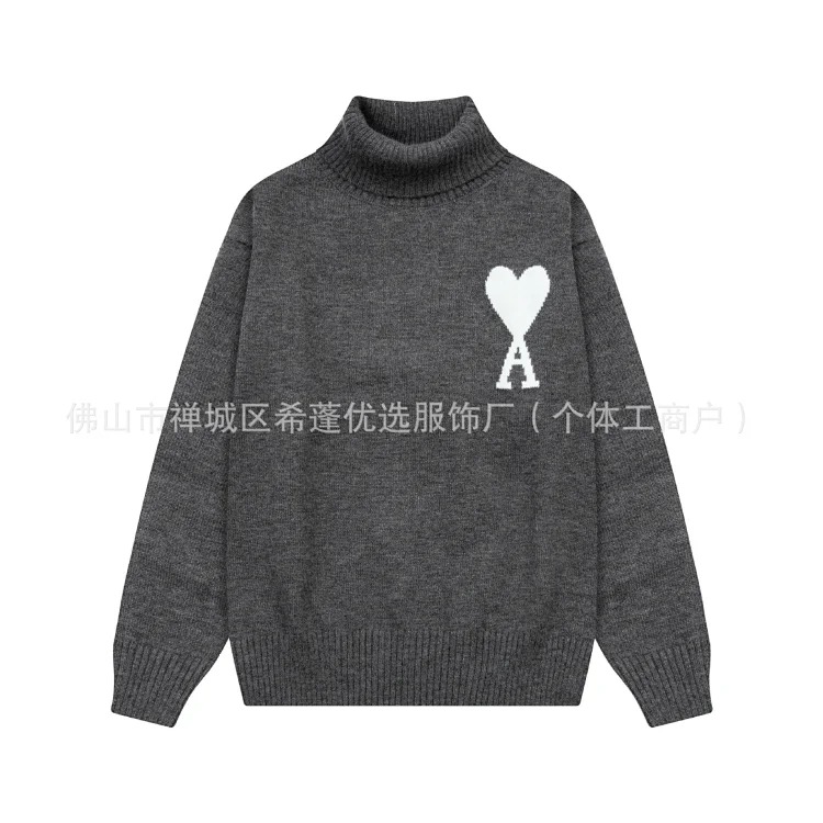 New arrival jacquard big love neck blended knitted cardigan soft and waxy loose