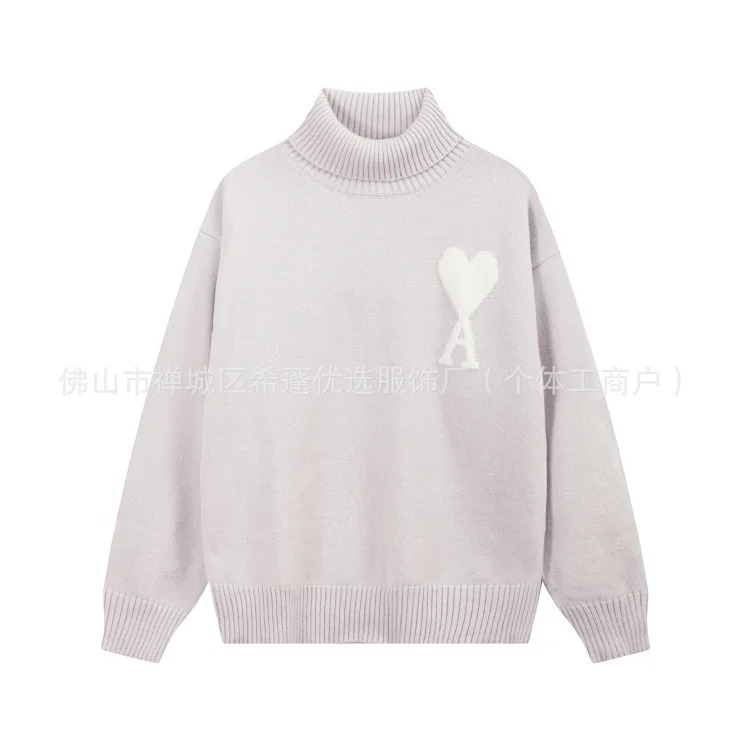 New arrival jacquard big love neck blended knitted cardigan soft and waxy loose