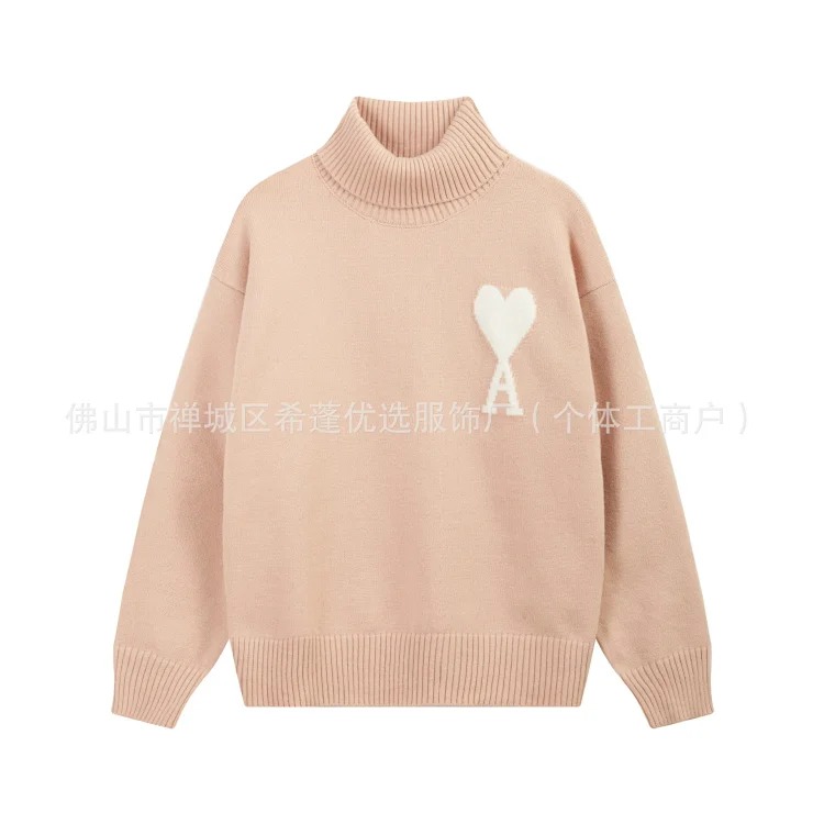 New arrival jacquard big love neck blended knitted cardigan soft and waxy loose
