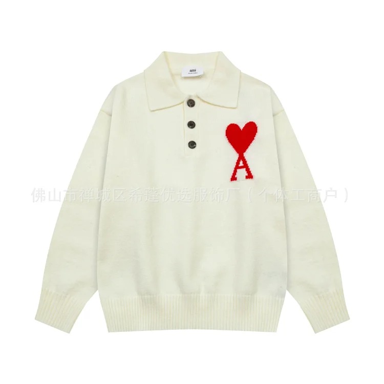 New arrival jacquard big love neck blended knitted cardigan soft and waxy loose