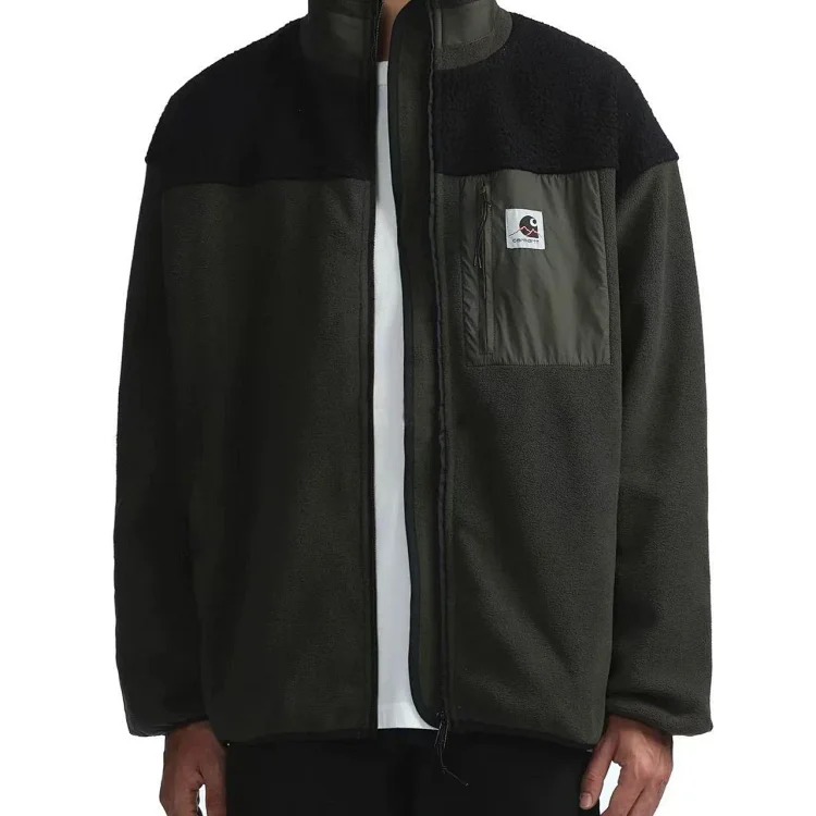 Mountain splicing thickened fleece + sherpa + mesh lining, same style couple jacket for men and women