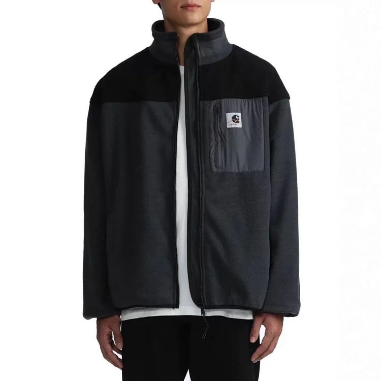 Mountain splicing thickened fleece + sherpa + mesh lining, same style couple jacket for men and women
