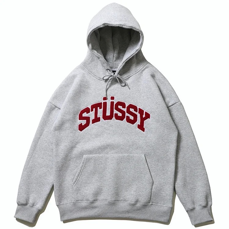 Letter towel embroidered fleece hooded sweatshirt