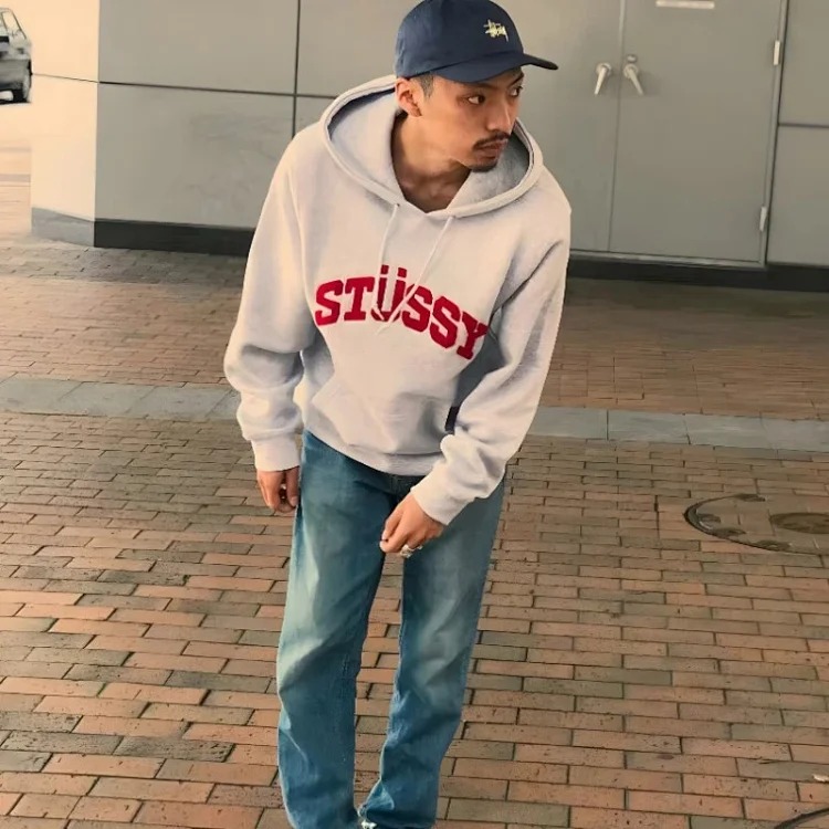 Letter towel embroidered fleece hooded sweatshirt