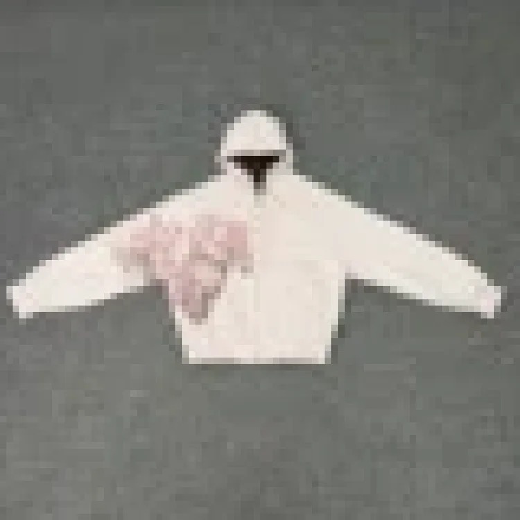 2025 New European and American Embroidery Sakura Waffle Long Sleeves for Men and Women Couples