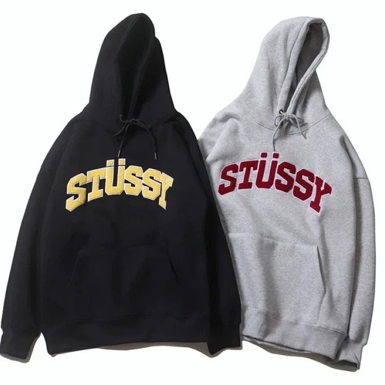 Hooded sweatshirt loose casual sportswear for men and women couple coat hoodie trendy ca black 8