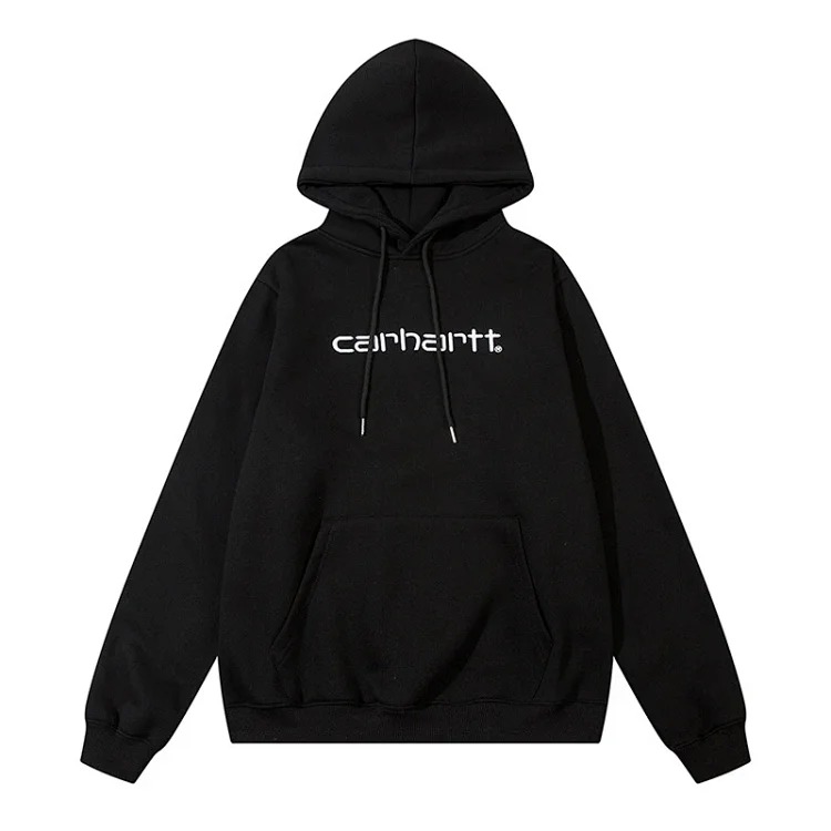 Hooded sweatshirt loose casual sportswear for men and women couple coat hoodie trendy ca black 8