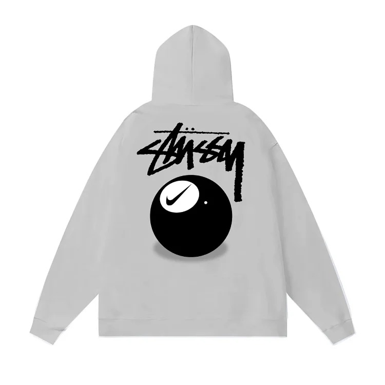Hooded sweatshirt loose casual sportswear for men and women couple coat hoodie trendy ca black 8