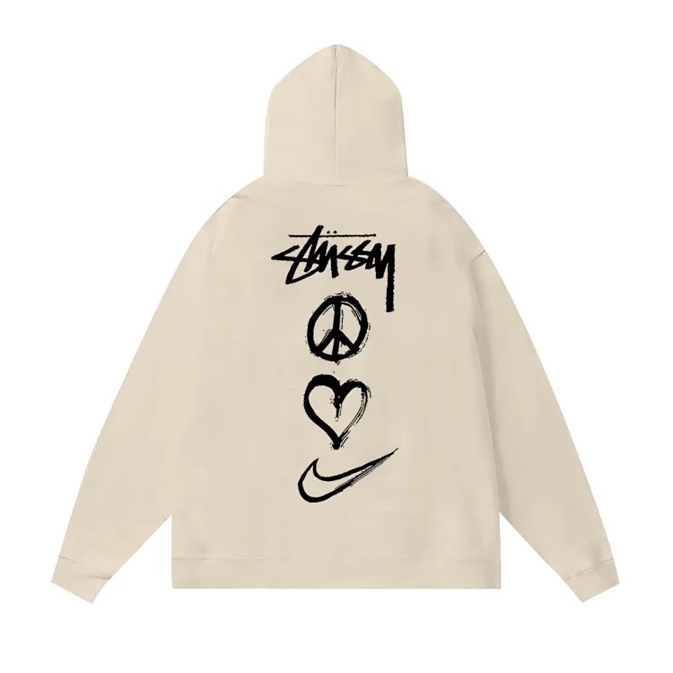 Hooded sweatshirt loose casual sportswear for men and women couple coat hoodie trendy ca black 8