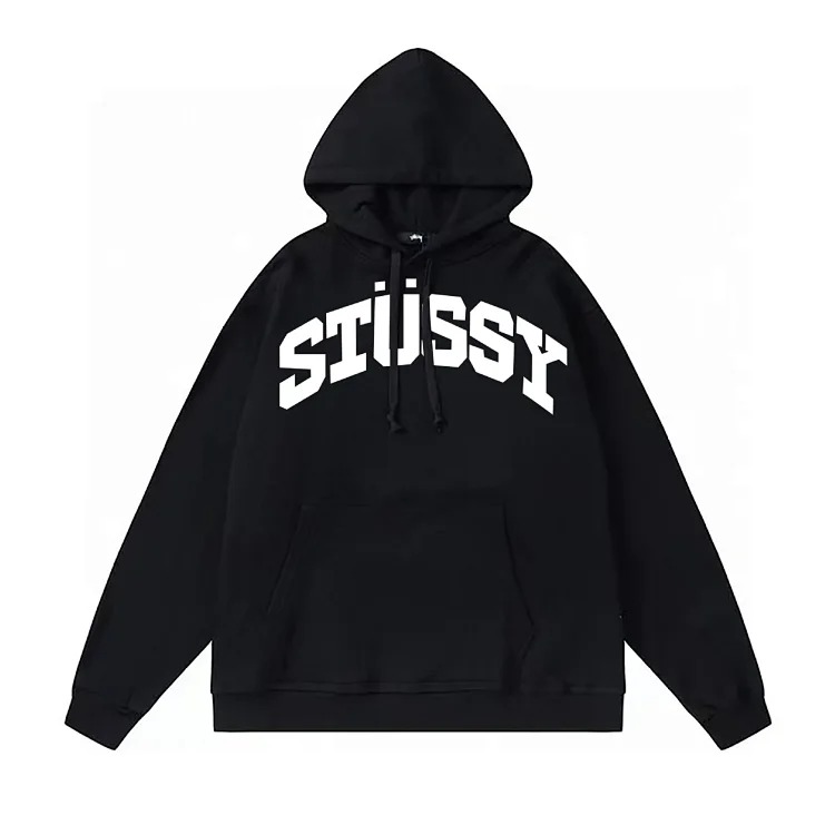 Hooded sweatshirt loose casual sportswear for men and women couple coat hoodie trendy ca black 8