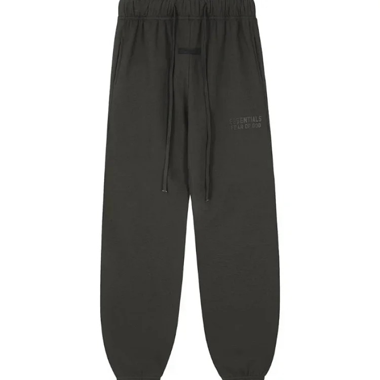 Fear of God FOG high street double line ESSENTIALS three-dimensional silicone letters plus velvet hooded sweatshirt casual trousers suit trendy image 13