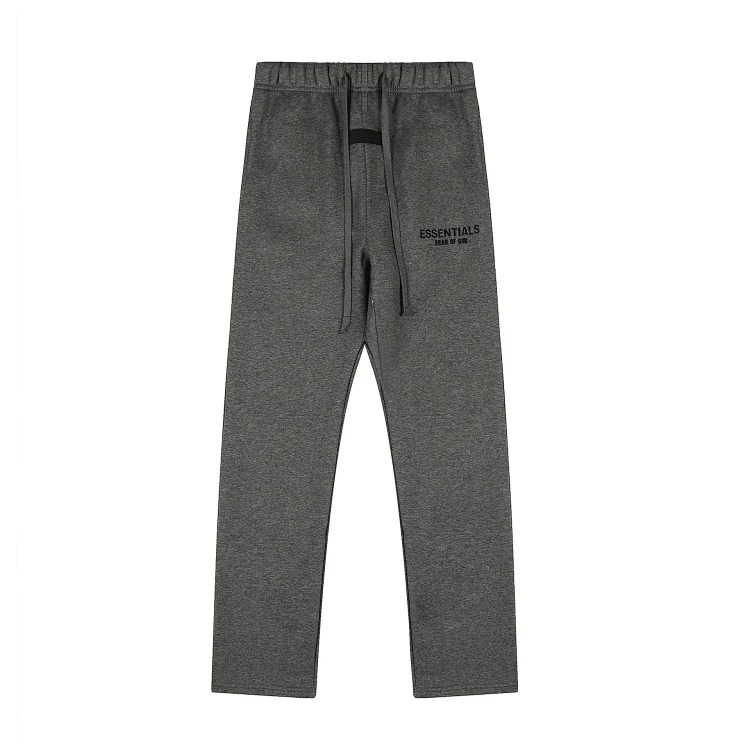 Fear of God FOG high street double line ESSENTIALS three-dimensional silicone letters plus velvet hooded sweatshirt casual trousers suit trendy image 14