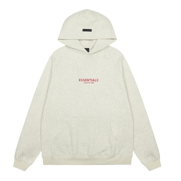 Fear of God FOG high street double line ESSENTIALS three-dimensional silicone letters plus velvet hooded sweatshirt casual trousers suit trendy image 35