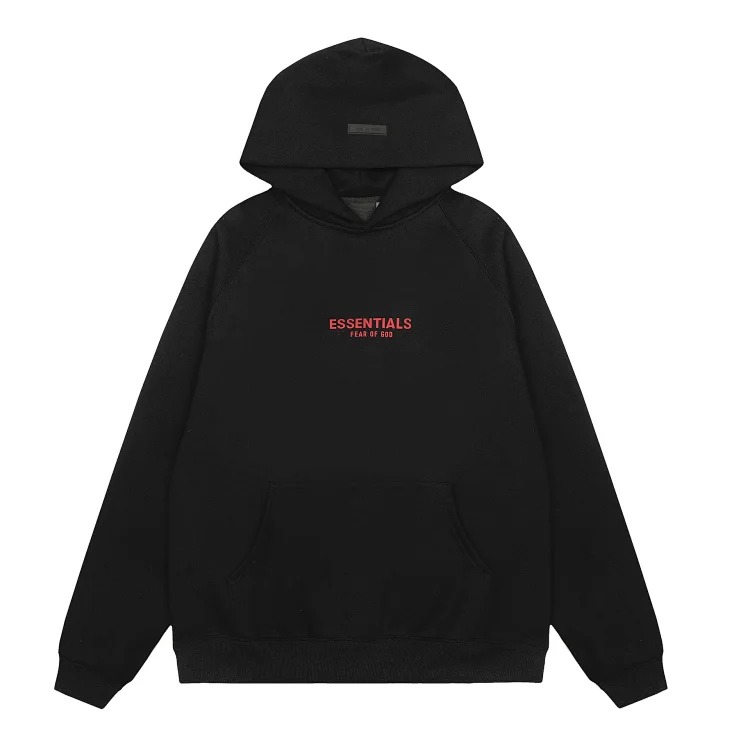 Fear of God FOG high street double line ESSENTIALS three-dimensional silicone letters plus velvet hooded sweatshirt casual trousers suit trendy image 36
