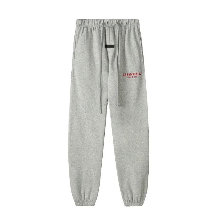 Fear of God FOG high street double line ESSENTIALS three-dimensional silicone letters plus velvet hooded sweatshirt casual trousers suit trendy image 37