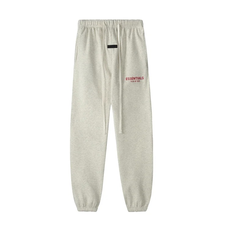 Fear of God FOG high street double line ESSENTIALS three-dimensional silicone letters plus velvet hooded sweatshirt casual trousers suit trendy image 38