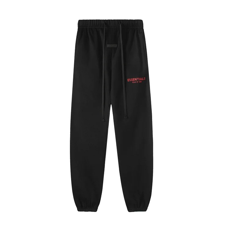 Fear of God FOG high street double line ESSENTIALS three-dimensional silicone letters plus velvet hooded sweatshirt casual trousers suit trendy image 39