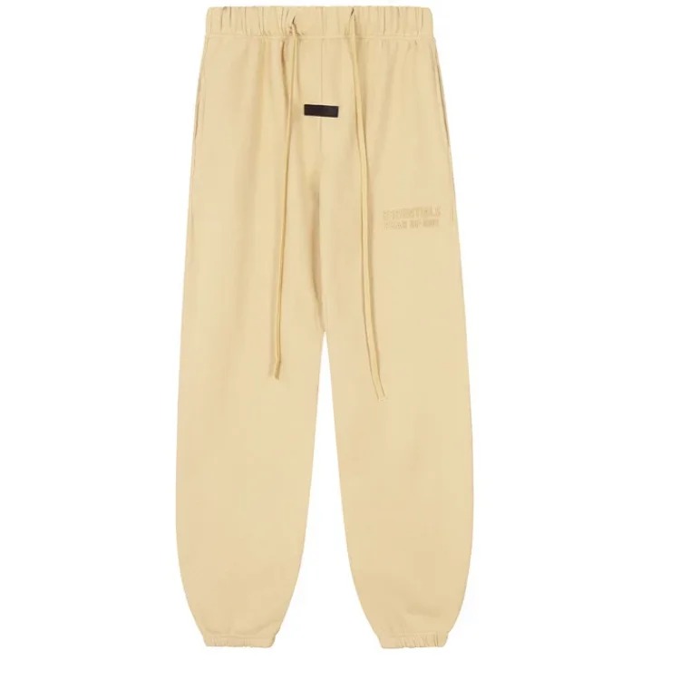 Fear of God FOG high street double line ESSENTIALS three-dimensional silicone letters plus velvet hooded sweatshirt casual trousers suit trendy image 3