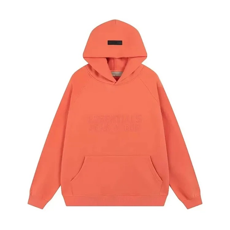 Fear of God FOG high street double line ESSENTIALS three-dimensional silicone letters plus velvet hooded sweatshirt casual trousers suit trendy image 40