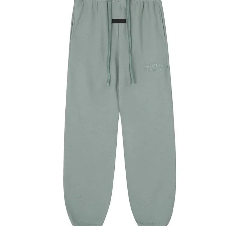 Fear of God FOG high street double line ESSENTIALS three-dimensional silicone letters plus velvet hooded sweatshirt casual trousers suit trendy image 5