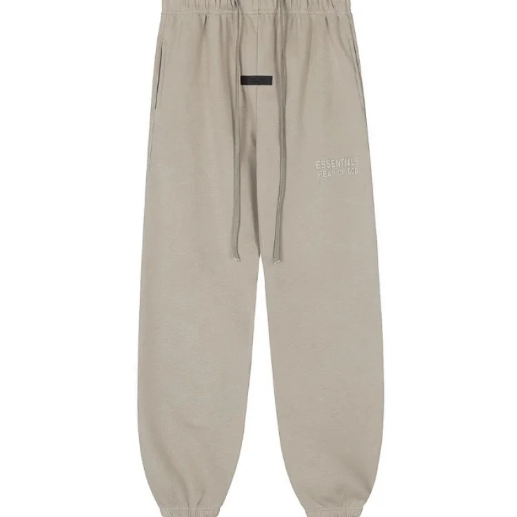 Fear of God FOG high street double line ESSENTIALS three-dimensional silicone letters plus velvet hooded sweatshirt casual trousers suit trendy image 7