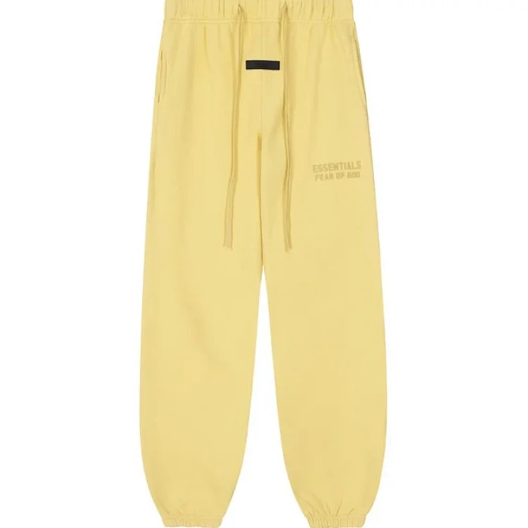 Fear of God FOG high street double line ESSENTIALS three-dimensional silicone letters plus velvet hooded sweatshirt casual trousers suit trendy image 9