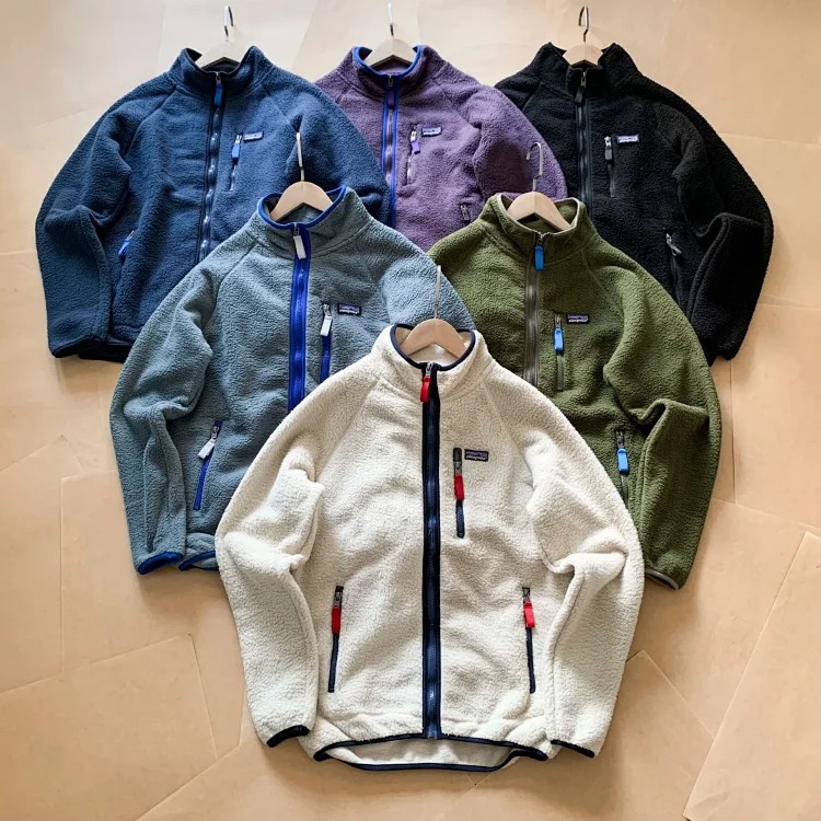 Outdoor fleece lamb wool men's warm cardigan stand collar zipper jacket niche