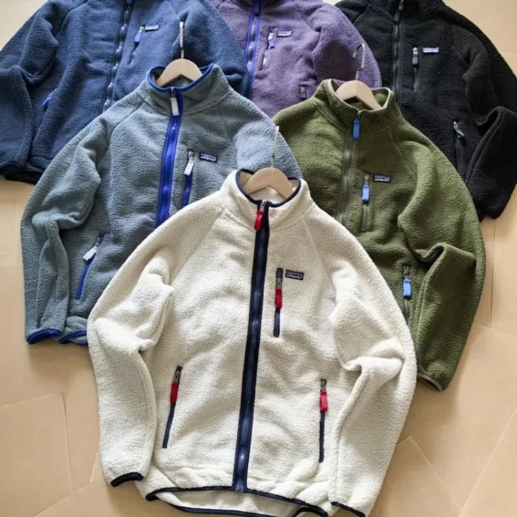 Outdoor fleece lamb wool men's warm cardigan stand collar zipper jacket niche