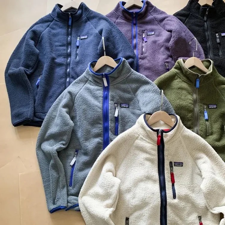 Outdoor fleece lamb wool men's warm cardigan stand collar zipper jacket niche