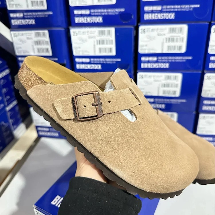 Cork Sandals Real Cork Cow Suede Comfort Slippers