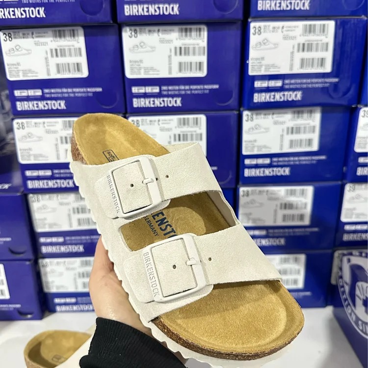 Cork Sandals Real Cork Cow Suede Comfort Slippers