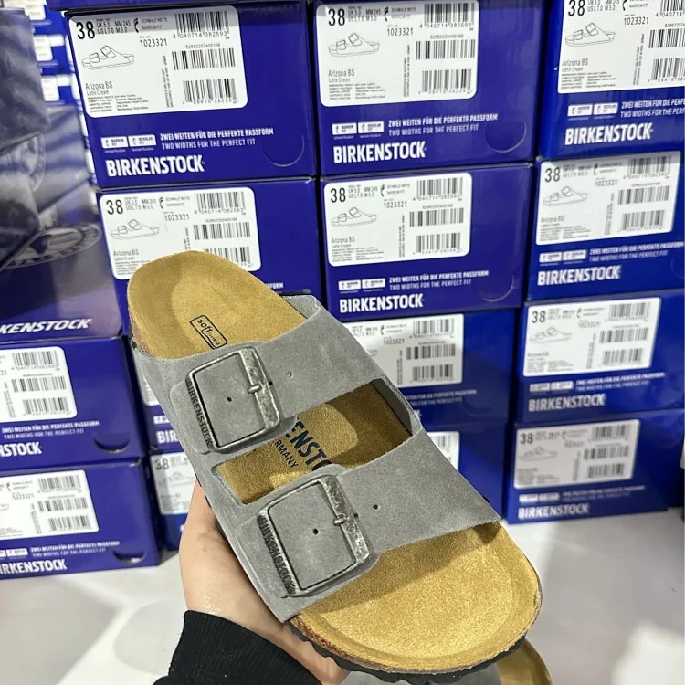 Cork Sandals Real Cork Cow Suede Comfort Slippers