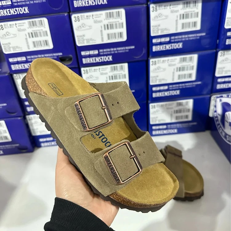 Cork Sandals Real Cork Cow Suede Comfort Slippers