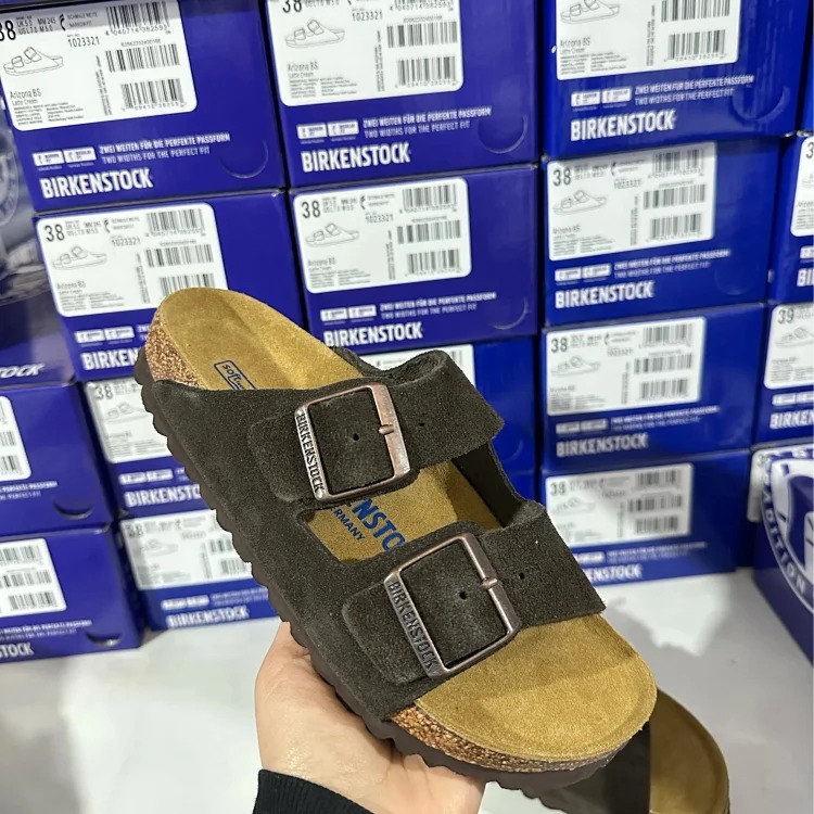 Cork Sandals Real Cork Cow Suede Comfort Slippers