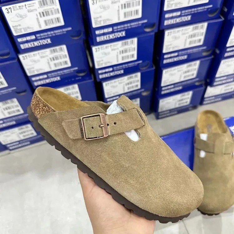 Cork Sandals Real Cork Cow Suede Comfort Slippers