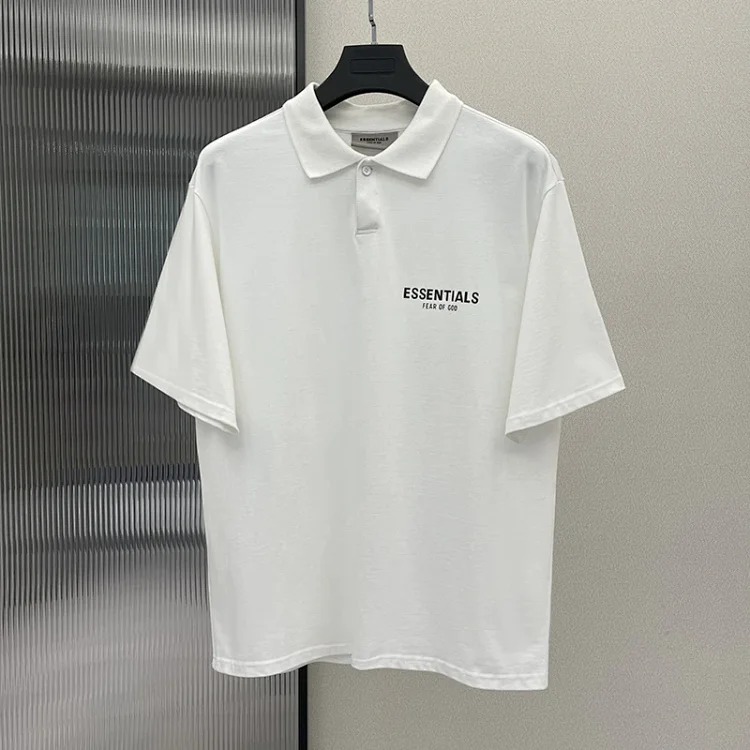 Lapel polo shirt casual short-sleeved shirt loose high street short cotton sleeve shirt