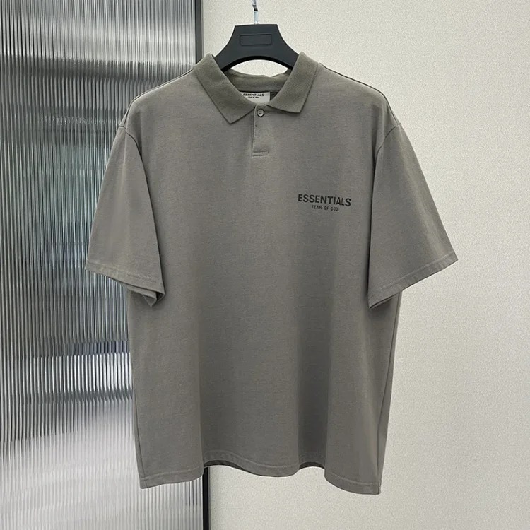 Lapel polo shirt casual short-sleeved shirt loose high street short cotton sleeve shirt