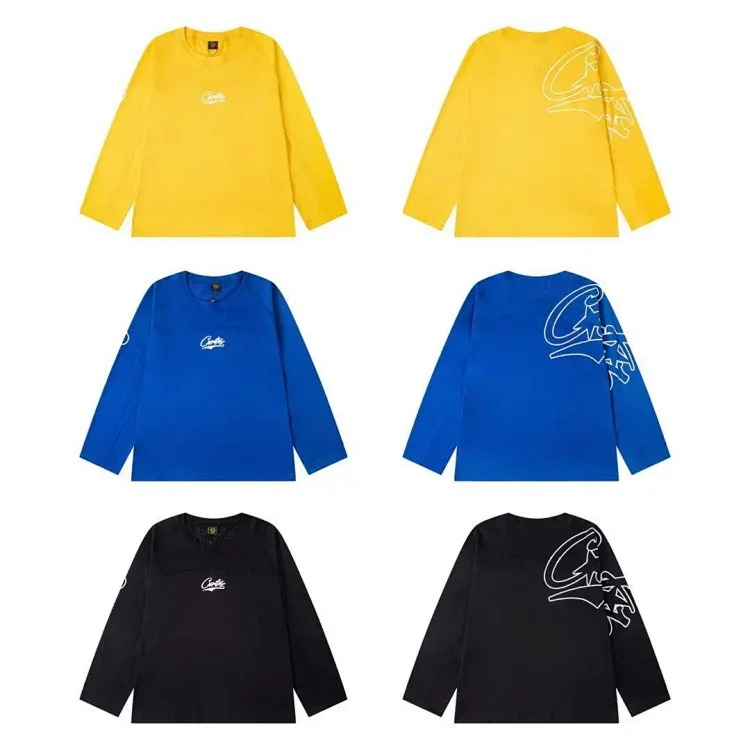 Long Sleeve T-shirt Loose Casual Round Neck Couple Five-Star Waffle
