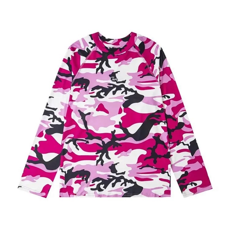 Long Sleeve T-shirt Loose Casual Round Neck Couple Five-Star Waffle