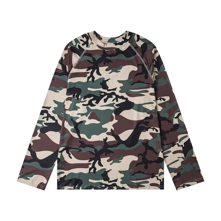 Long Sleeve T-shirt Loose Casual Round Neck Couple Five-Star Waffle