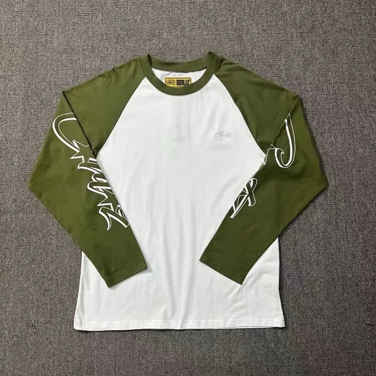 Long Sleeve T-shirt Loose Casual Round Neck Couple Five-Star Waffle
