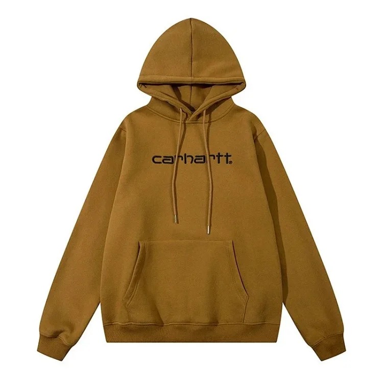 Classic letter embroidered men's and women's loose hooded plus fleece hoodie sweatshirt